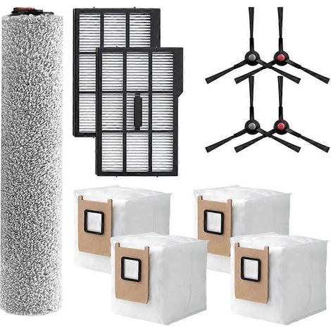 Brosses latérales, sacs et filtres pour aspirateur robot Eufy Omni E25 E28 (1/5)