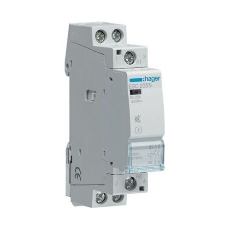 Hager ESC225S contactor silencioso gris 25 amperios 230 voltios (1/4)