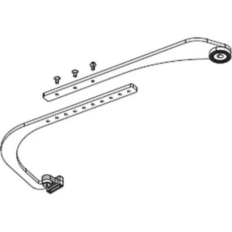 Bras de transmission courbé gauche réglable CAME 001VLR09SX (1/2)