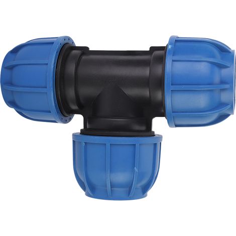 Raccord de tuyau d'eau en plastique PE, raccord en T de 63 mm (1/4)