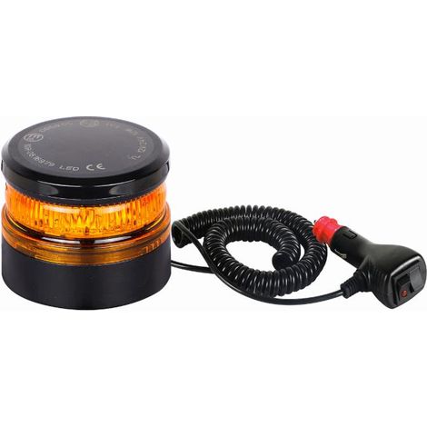 Lampeggiante a 8 LED Mini 12-24V base magnetica o ventosa (1/3)