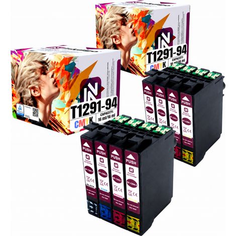 Inkdigo T1291-T1294 Tinte kompatibel mit Epson Stylus SX425 WorkForce 525 TÜV-zertifiziert (1/5)