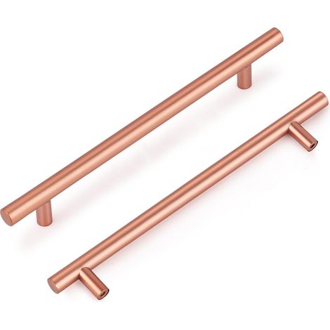 Tiradores para cajoneras, color oro rosa, 224 mm, 15 unidades.