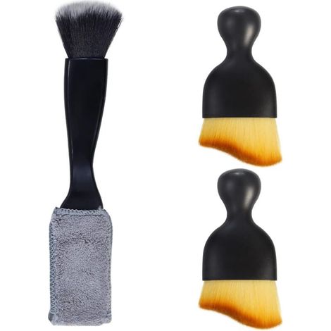 Ensemble de brosses à dépoussiérer pour l'intérieur de voiture, kit d'outils de nettoyage intérieur à poils souples, brosse à dépoussiérer pour tableau de bord, convient aux voitures, camions, SUV et 