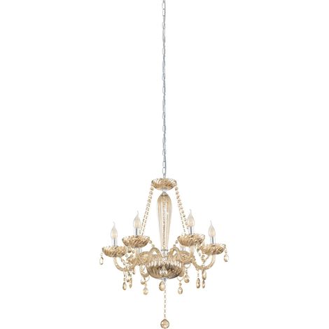 Suspension Basilano, lustre 6 flammes vintage, style shabby chic (1/5)