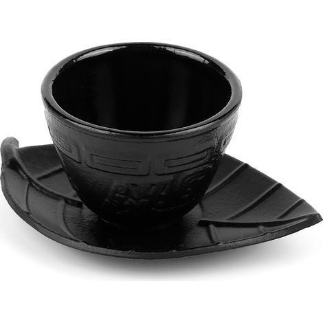 Tasse en fer imprimée, imitation tasse japonaise en fonte, tasse rétro, théière en fer, dessous de verre en fer, service à thé (1/5)