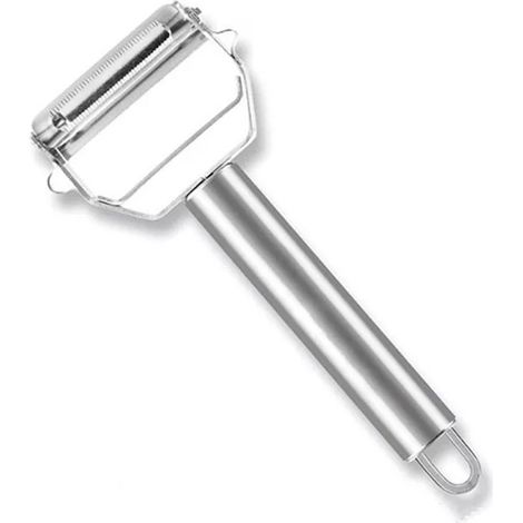 Éplucheur à julienne, éplucheur multifonctionnel en acier inoxydable, coupe-légumes à julienne à double lame (1/5)
