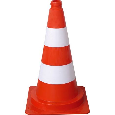 Schake Leitkegel tagesleuchtend, rot / weiß, Höhe: 320 mm (1/5)