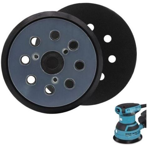 Plateaux de ponçage de 125 mm pour Makita, 8 trous, plateau perforé, plateau de verrouillage pour Makita BO5021 BO5031 BO5041 M9204 BO5021 BBO180 DBO180 MT924 (1/4)