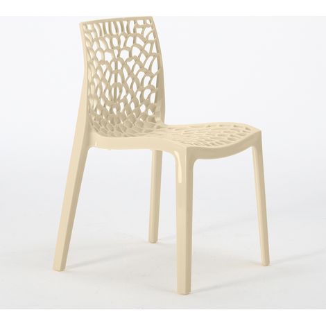 Centrale Brico – Chaise de bar empilable en polypropylène Highmopp – Dossier ergonomique – Dimensions 52 x 52,5 x 81 cm – Conformité EN 15373 : 2007