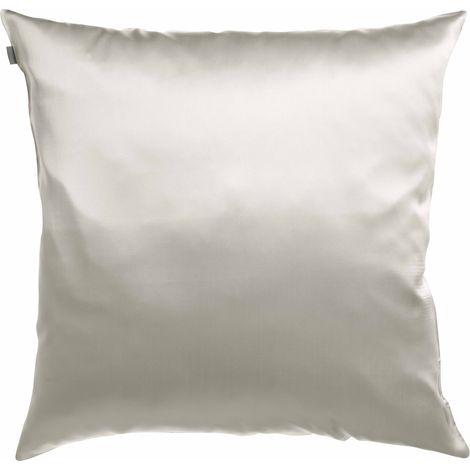VIVARAISE - Taie d'oreiller en soie Ashley - 65 x 65 cm - Couleur Perle
