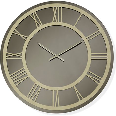 Orologio ETHAN rotondo D60 cm in cristallo Bronzo e numeri Oro (1/2)
