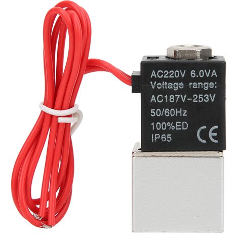 Direct Acting Solenoid Valve Water Air Oil Aluminum Alloy Body Valve 220VAC(G1/8in ) (1/5)