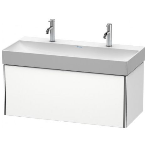 Duravit XSquare Meuble sous-lavabo suspendu 98,4 x 46,0 cm, 1 tiroir, pour lavabo DuraSquare 235310, Couleur (avant/corps): Décor blanc mat - XS406301818