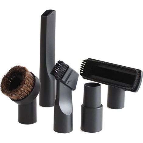 Lot de 5 accessoires pour aspirateur - 32 mm - Brosse de nettoyage - Embout suceur plat avec adaptateur de tuyau de 35 mm à 32 mm (1/4)