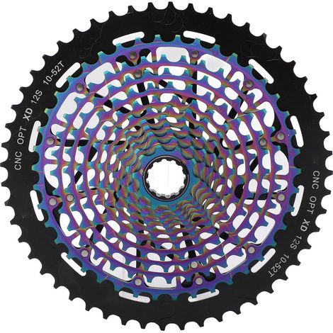 XD 12-Gang-Metall-Fahrradkassette, ultraleicht und integriert, mit farbigem 10-52T-Freilauf für einfaches Upgrade. (1/5)
