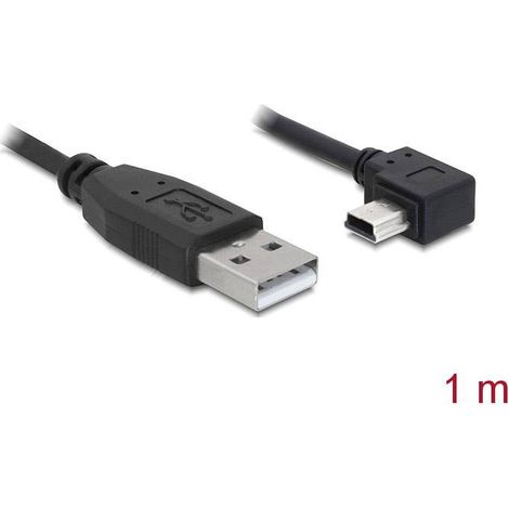 Delock Câble USB USB 2.0 USB-A mâle, USB-Mini-B mâle 1.00 m noir 82681
