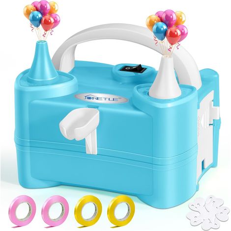 Tragbare elektrische Ballonpumpe, elektrischer Ballonaufbläser mit Ballonhalter, Geburtstagsballonaufbläser mit 2 Düsenmodi für Geburtstage, Hochzeiten und Dekorationen (1/5)