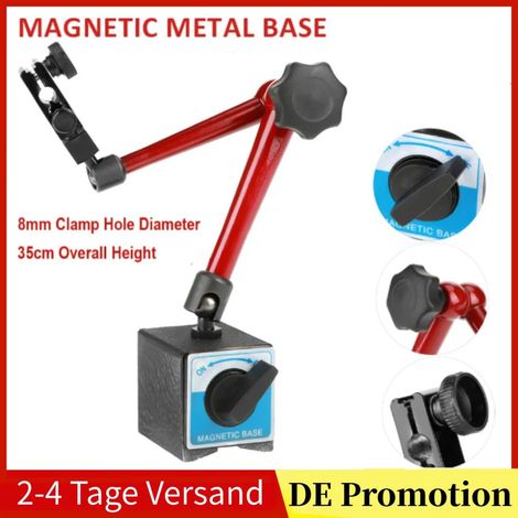 Support magnétique avec base magnétique, pince centrale, porte-comparateur à cadran (1/5)