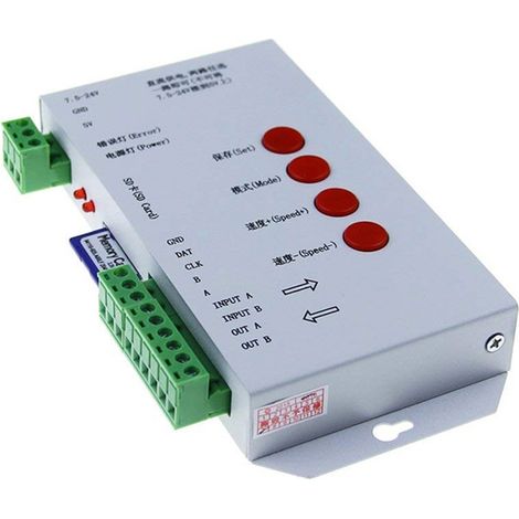 Controller für LED-Streifen RGBIC Digital 5-24V DC SPI T-1000S für Beschilderung Grau