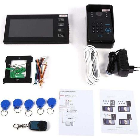 Video-Gegensprechanlage mit 7-Zoll-RFID-LCD-Bildschirm (1/4)