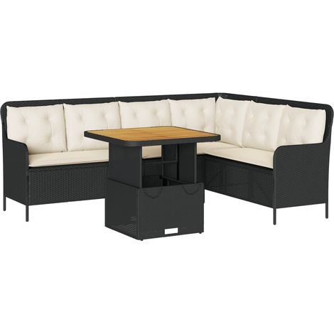 Maison Exclusive - Set de sofás de jardín 2 piezas y cojines ratá (1/5)
