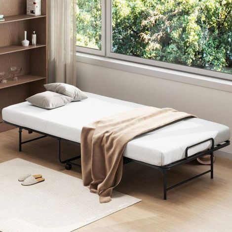 Portable Foldable Guest Bed with Heavy-duty Metal Frame and Mattress (1/5)
