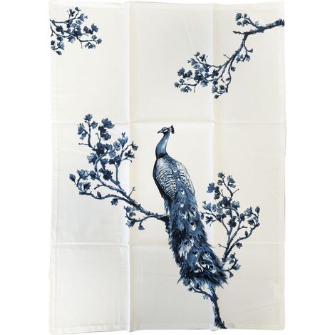 Torchon en coton Paon Royal (1/4)