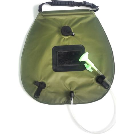 Sac de douche solaire 20L grande capacité pour camping extérieur, accessoire de bain amélioré