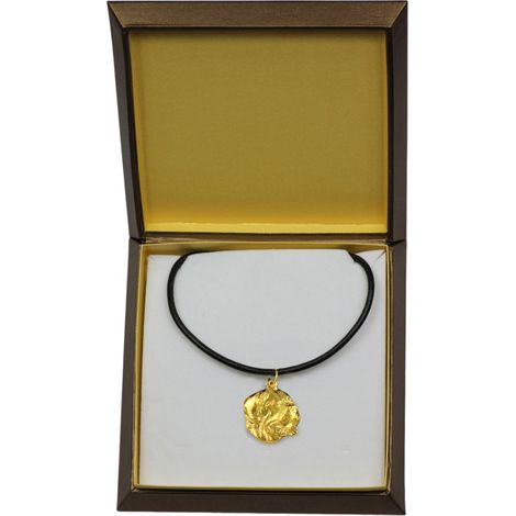Dogue de Bordeaux, Französische Dogge I – Hundehalskette in Geschenkbox, vergoldeter Anhänger für Hundeliebhaber, beeindruckendes Schmuckstück von Art-Dog (1/5)