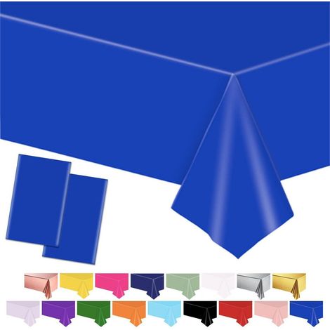 Lot de 2 nappes bleu roi 137x274cm pour fêtes et anniversaires