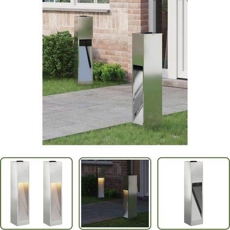 Außenbeleuchtung - Solar LED Wegeleuchte 2 pcs Silber Galvanisiert (1/5)
