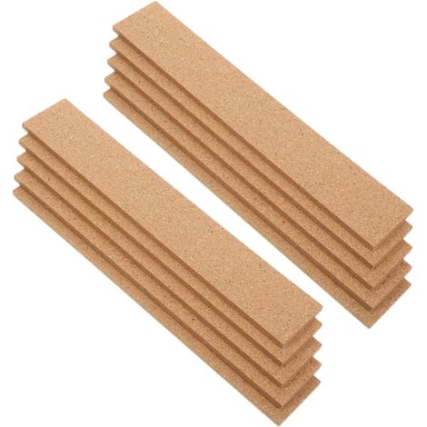 Lot de 10 bandes adhésives en liège naturel pour tableau d'affichage, (1/5)