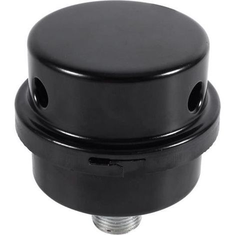 HOXILEELEOFiltre aria, Filo nero marmitta silenziatore filtro di ingresso dell'aria del compressore black metal 3-8 "16MM-HEN (1/5)