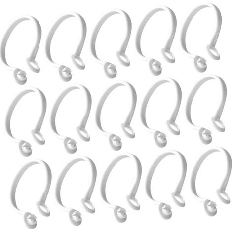 Anneaux en plastique ronds pour rideau de douche, lot de 60 (1/5)