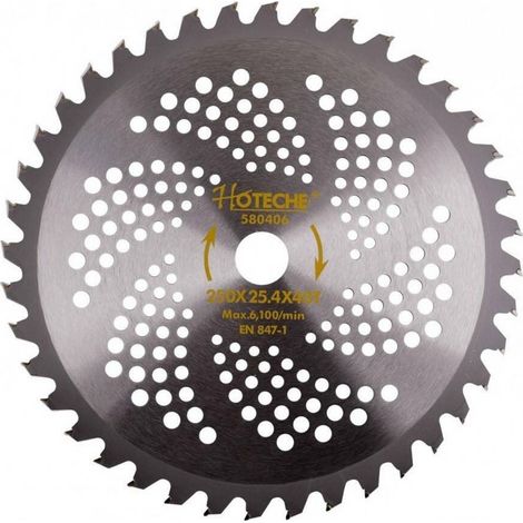 Trade Shop - Lama Circolare 250 X 25.4 Mm 40t Disco Seghettato Taglia Legno 580406 - (1/4)