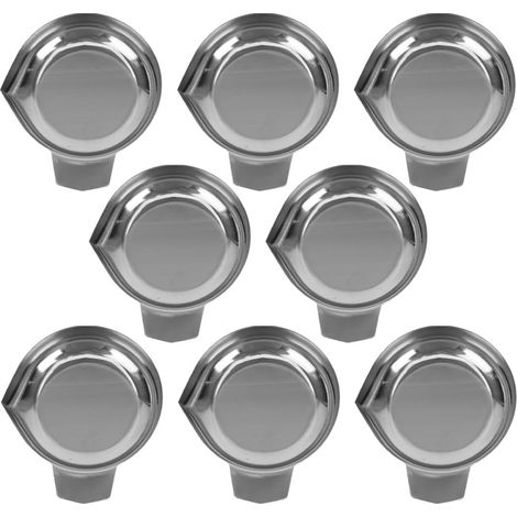 Plateau de Balance Électronique Lot de 8 Pièces en Acier Inoxydable Argenté Bec Courbé et Poignée Unique pour Professionnels Bijouterie et Débutants (1/5)