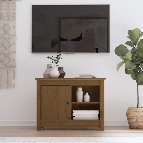 TV-Schrank Honigbraun 70x36,5x52 cm Massivholz Kiefer (1/5)