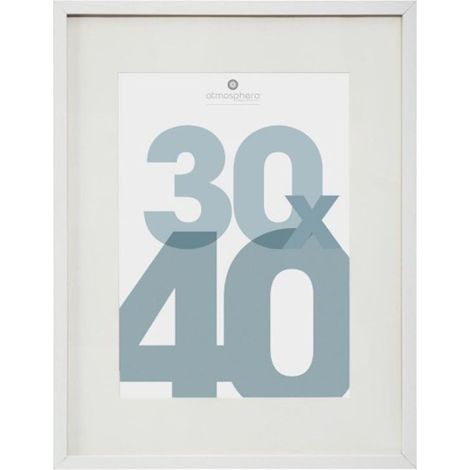 Cadre Photo en Verre "Manu" 30x40cm Blanc