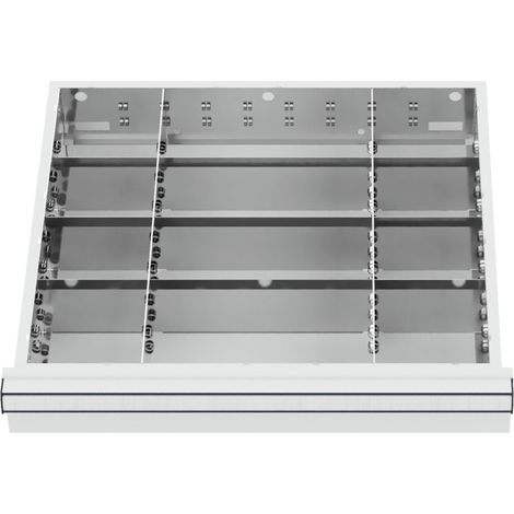 STIER Schubladeneinteilung Metalleinteilung BLH 150/175 mm Innenmaß 500x450 mm 12 Fächer 6 x TW 125