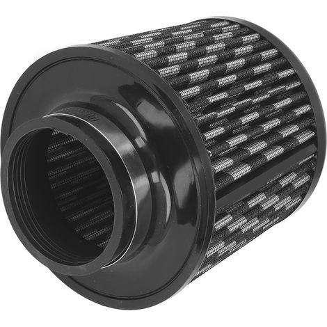 Filtre à air conique haute performance 76mm/3in, embout universel à serrage rapide, admission d'air à débit élevé pour tuning automobile, remplacement direct, couleur argent, compatible voitures modif (1/5)