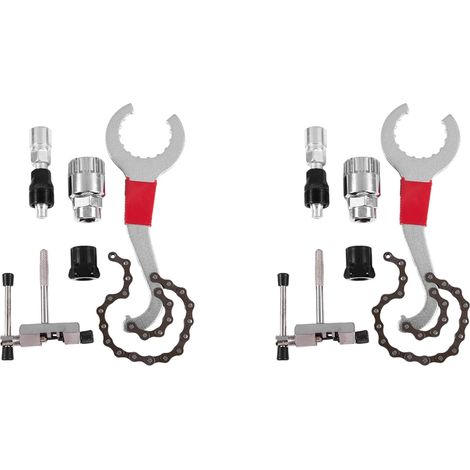 10X Trousses D'Outils de Reparation de Bicyclettes Coupe-Chaine/Enlevement de Chaine/Demontage de Support/Demontage de Roue Libre (1/5)