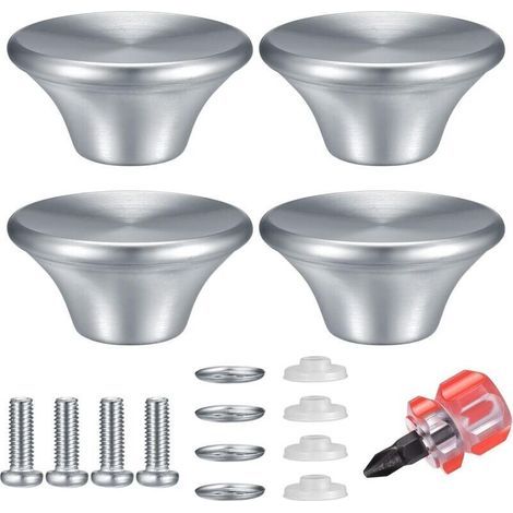 Lot de 4 Casserole Couvercle Boutons, Boutons de Couvercle de Pot, Poignées de Rechange Compatibles avec Le Creuset, Aldi Lodge, Poignées de Couvercle de Casserole (1/4)