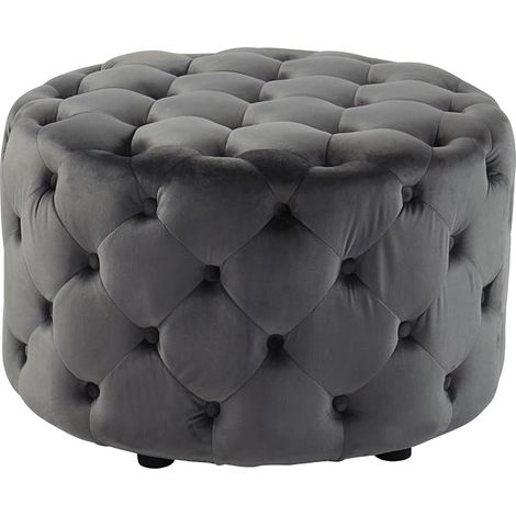 Pouf FOURCA in velluto - Grigio