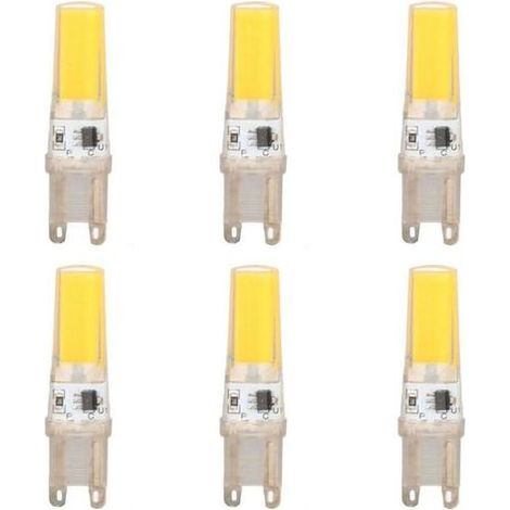 SJLERST Ampoule LED G9, 9W Halogène Lampe,Cool White 6500k, 500LM G9 LED Sans Scintillement, Dimmable,pour Chambre Salon Cuisine,6PCS [Classe énergétique F] (1/5)