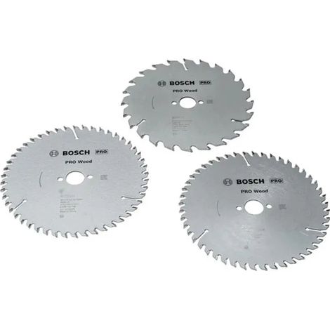 Hojas de sierra circular Bosch pro wood 24 y 48 dientes pack 3