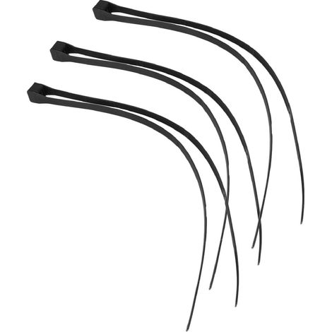 Attaches autobloquantes en nylon avec anneau de traction pour équipements de sports de plein air CS, noires (1/5)