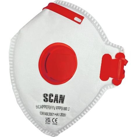 Fold Flat Disposable Valved FFP3 Respirator Mask – Pack of 3 for High-Level Respiratory Protection (1/2)