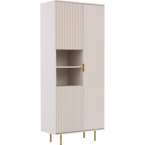 Estantería Decus I, Cachemira, Cerrable, Con puertas, Aglomerado laminado, MDF, Número de puertas: 0, Número de cajones: 0, 190x80x41cm (1/5)