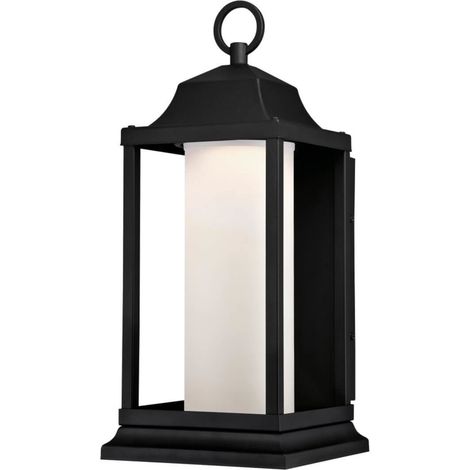 Dimmable LED Outdoor Wall Light Brook Textured Black (1/2)